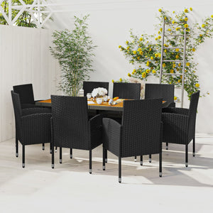 vidaXL Patio Dining Set Garden Outdoor Wicker Conversational Set PE Rattan-5