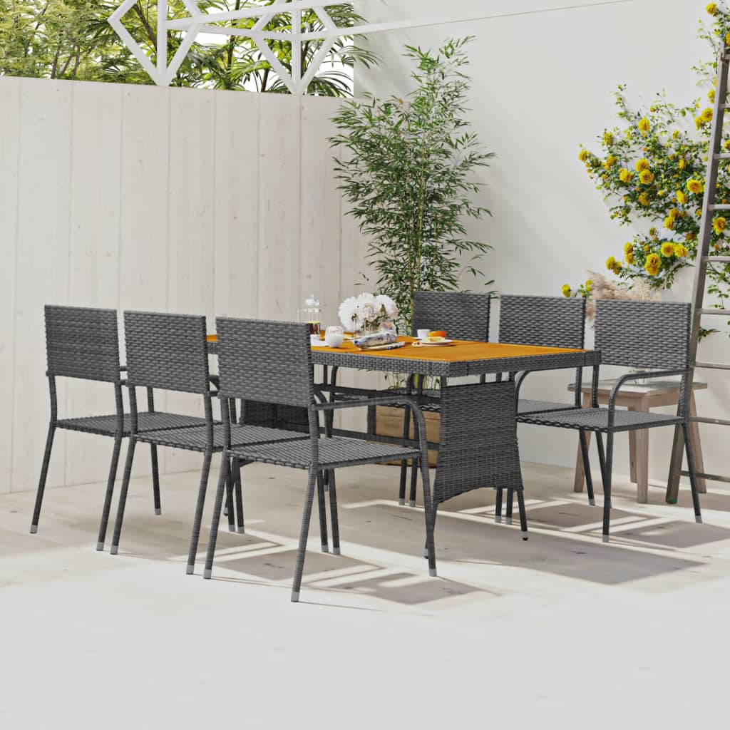 vidaXL Patio Dining Set Garden Outdoor Wicker Conversational Set PE Rattan-5