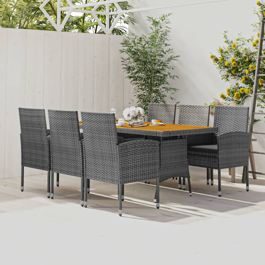 vidaXL Patio Dining Set Garden Outdoor Wicker Conversational Set PE Rattan-2