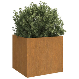 vidaXL Planter Stand Outdoor Raised Garden Bed for Vegetables Corten Steel-28