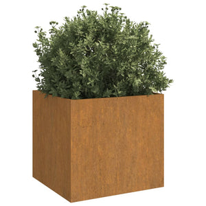 vidaXL Planter Stand Outdoor Raised Garden Bed for Vegetables Corten Steel-25