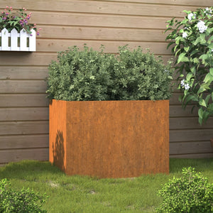 vidaXL Planter Stand Outdoor Raised Garden Bed for Vegetables Corten Steel-68