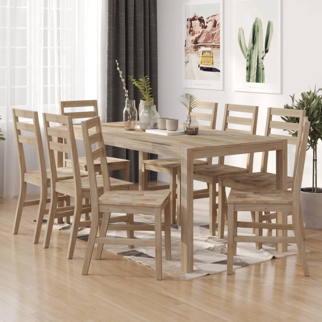 vidaXL 2/4/6/8x Solid Wood Acacia Dining Chairs Dinner Kitchen Lounge Seating-25