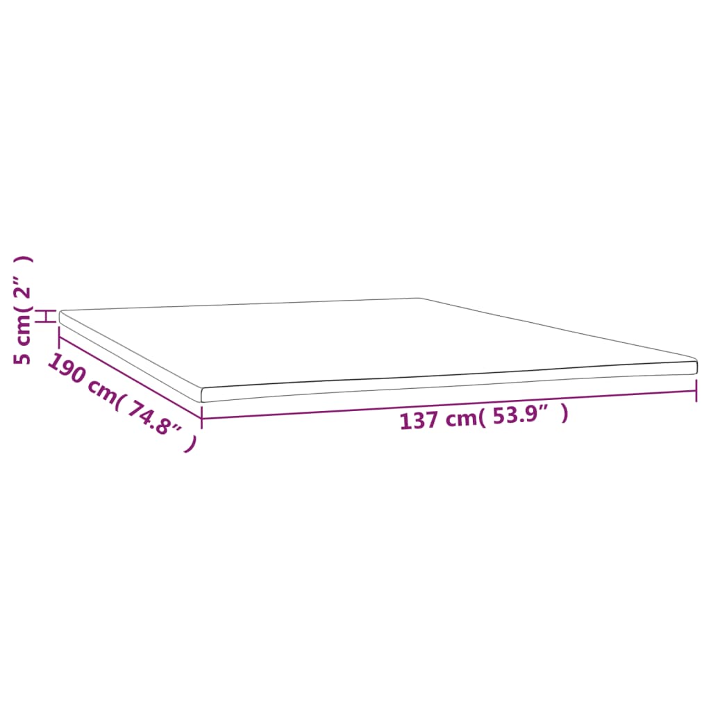 vidaXL Mattress Topper Memory Foam Mattress Topper Mattress Pad for Daybed-17