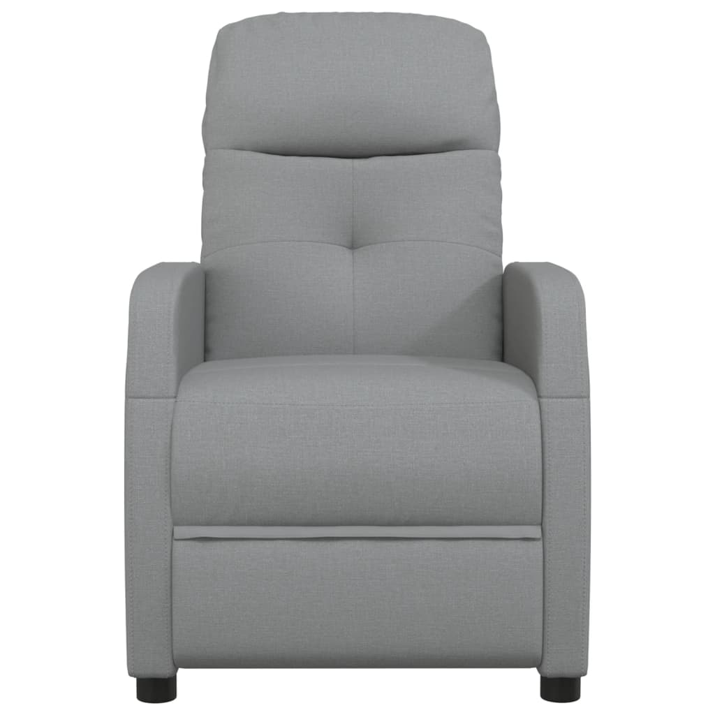 vidaXL Massage Chair Light Gray Fabric-1