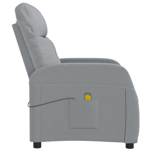 vidaXL Massage Chair Light Gray Fabric-2