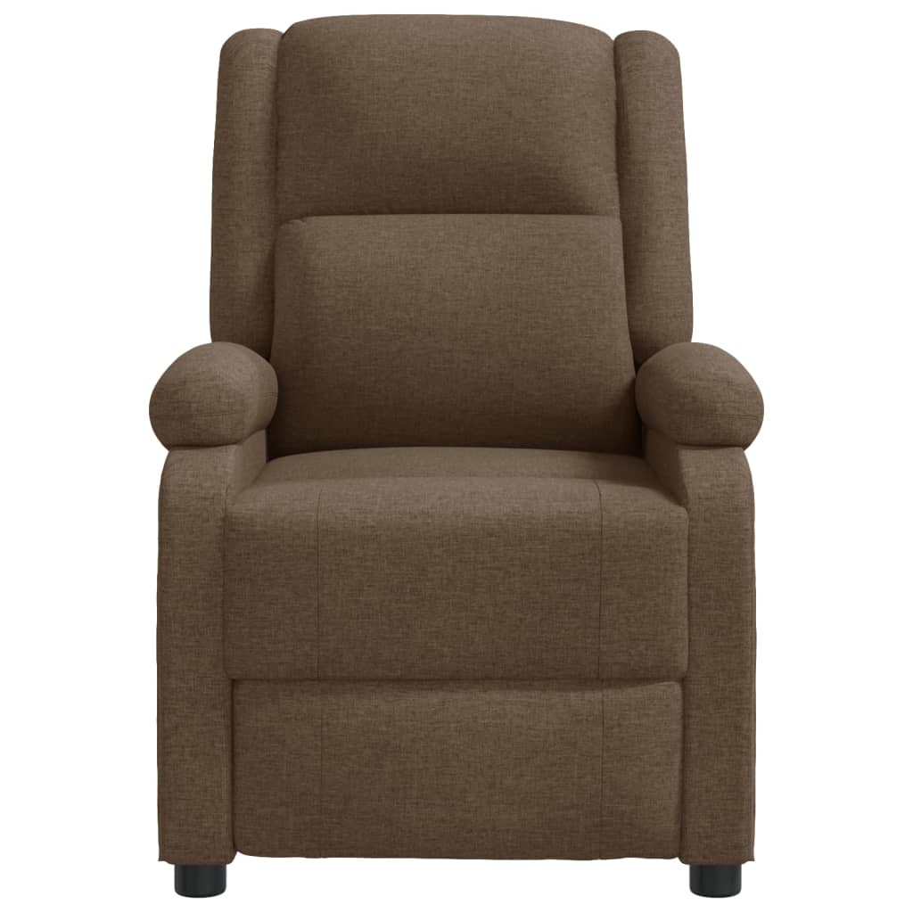 vidaXL Massage Chair Brown Fabric-1