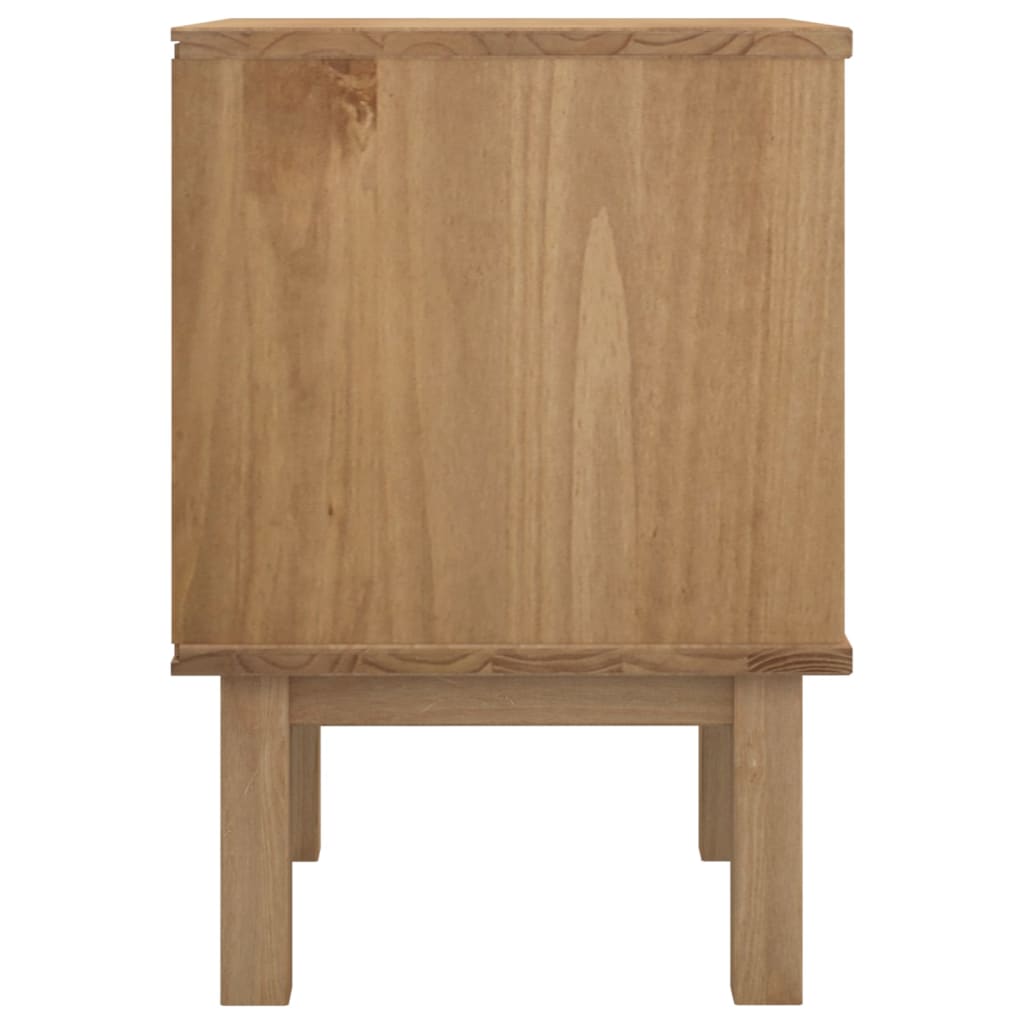 vidaXL Nightstand Bedside Table with Solid Wood Legs OTTA Solid Wood Pine-8