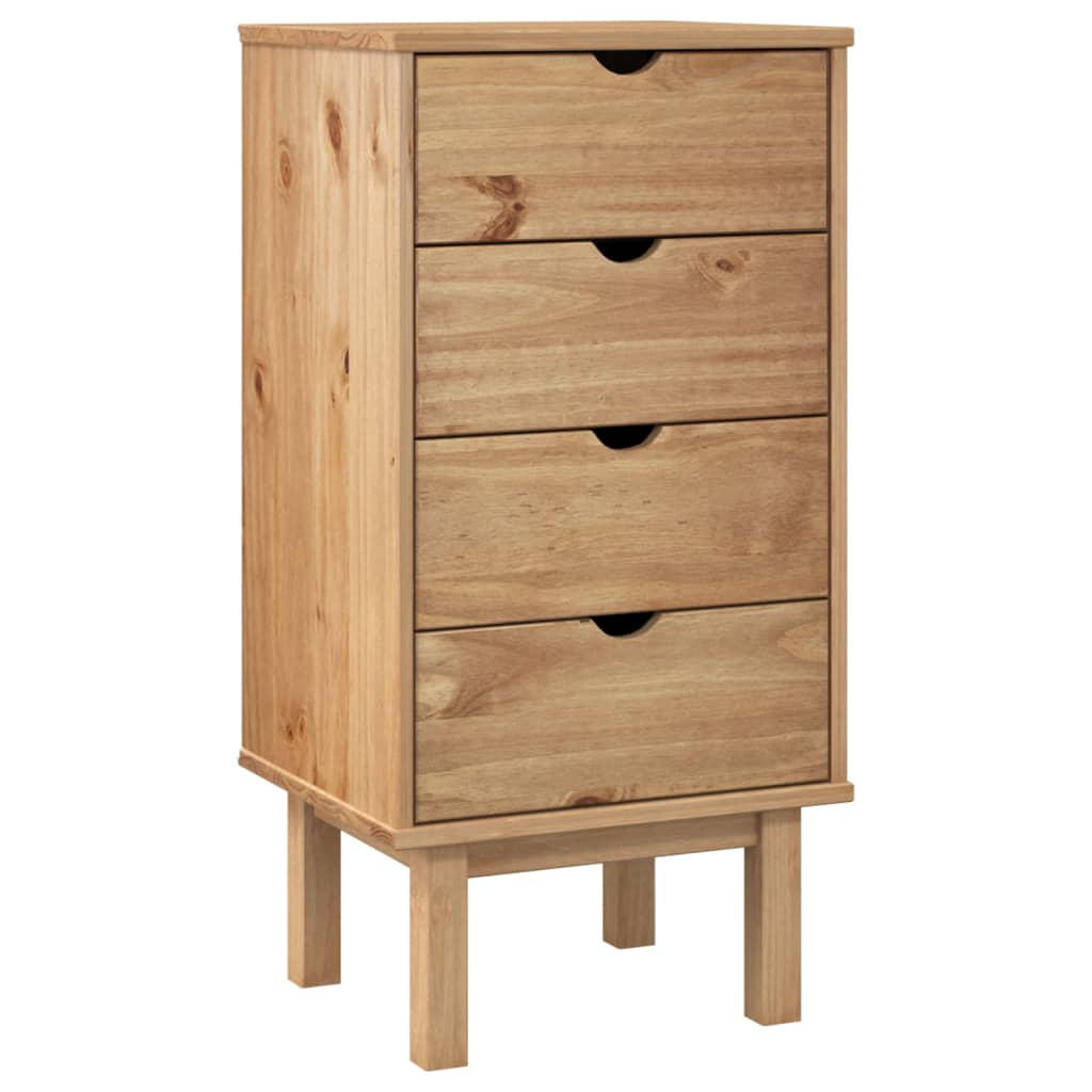 vidaXL Cabinet Dresser Drawer Chest Cabinet with Drawers OTTA Solid Wood Pine-2