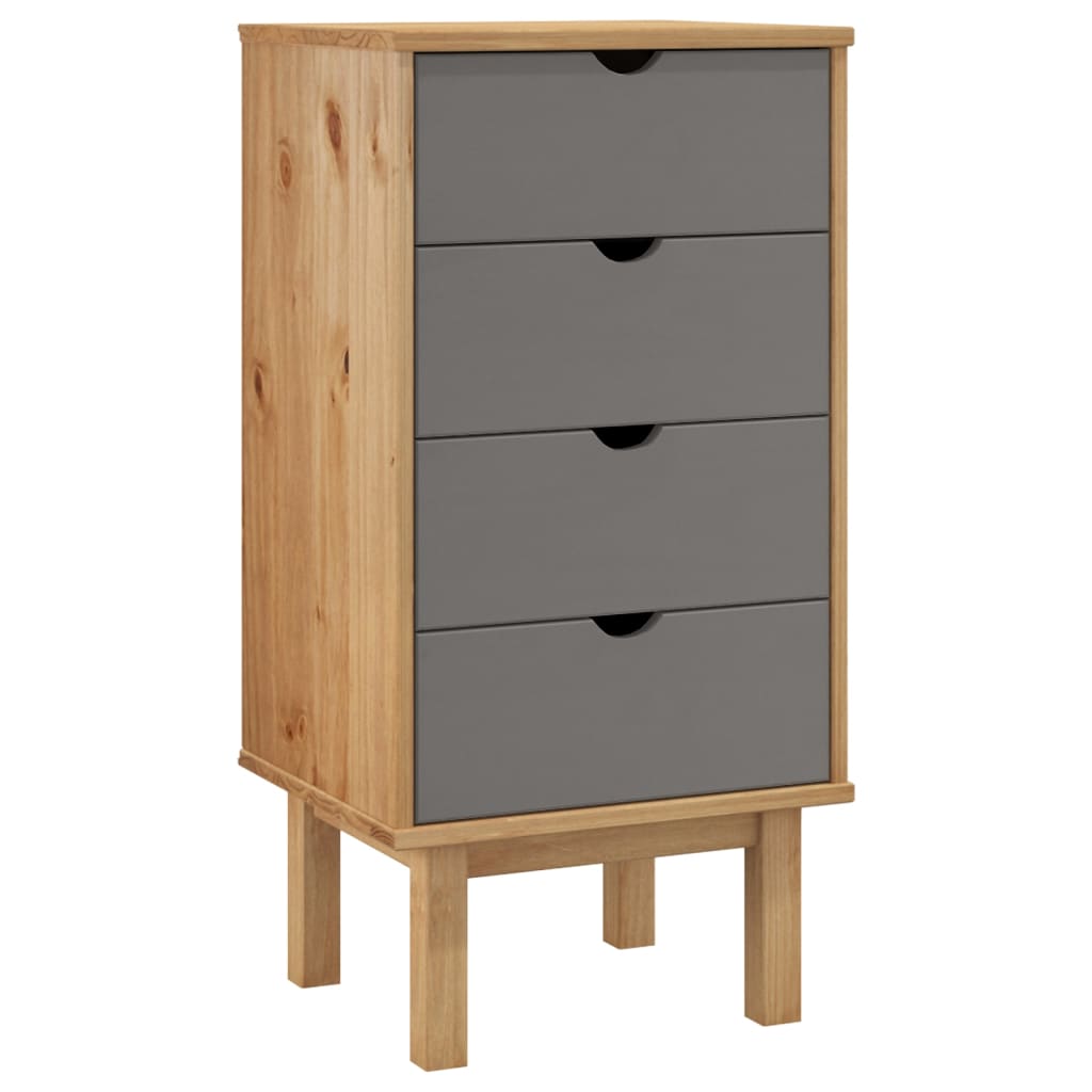 vidaXL Cabinet Dresser Drawer Chest Cabinet with Drawers OTTA Solid Wood Pine-7