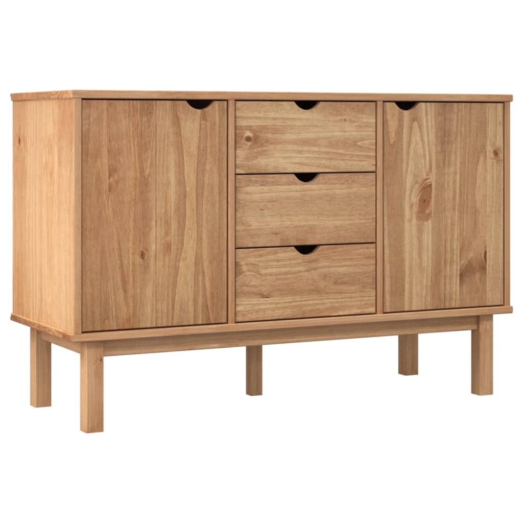 vidaXL Cabinet Storage Console Sideboard for Living Room OTTA Solid Wood Pine-0