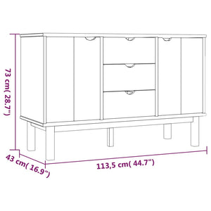 vidaXL Cabinet Storage Console Sideboard for Living Room OTTA Solid Wood Pine-16