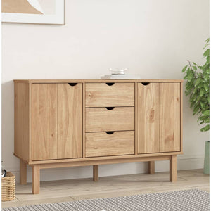 vidaXL Cabinet Storage Console Sideboard for Living Room OTTA Solid Wood Pine-3