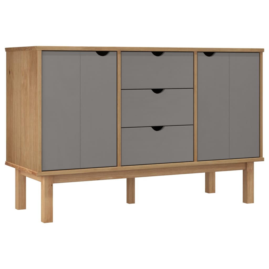 vidaXL Cabinet Storage Console Sideboard for Living Room OTTA Solid Wood Pine-6