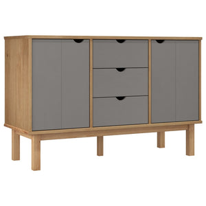 vidaXL Cabinet Storage Console Sideboard for Living Room OTTA Solid Wood Pine-6