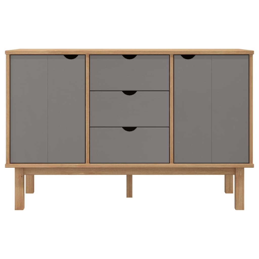 vidaXL Cabinet Storage Console Sideboard for Living Room OTTA Solid Wood Pine-7