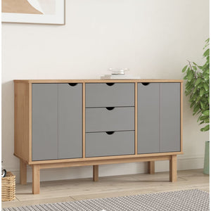 vidaXL Cabinet Storage Console Sideboard for Living Room OTTA Solid Wood Pine-8