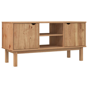 vidaXL TV Stand Entertainment Center TV Console Sideboard OTTA Solid Wood Pine-1