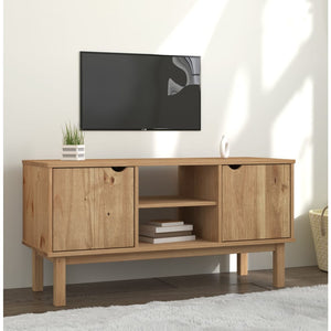 vidaXL TV Stand Entertainment Center TV Console Sideboard OTTA Solid Wood Pine-4