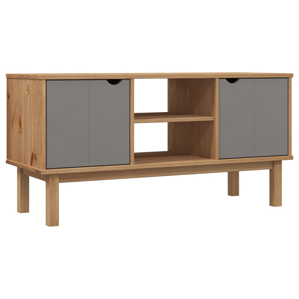 vidaXL TV Stand Entertainment Center TV Console Sideboard OTTA Solid Wood Pine-7