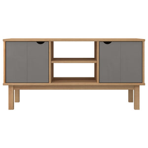 vidaXL TV Stand Entertainment Center TV Console Sideboard OTTA Solid Wood Pine-8