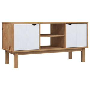 vidaXL TV Stand Entertainment Center TV Console Sideboard OTTA Solid Wood Pine-11