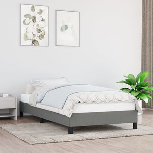 vidaXL Bed Frame Upholstered Platform Bed with Wooden Slats Support Fabric-32