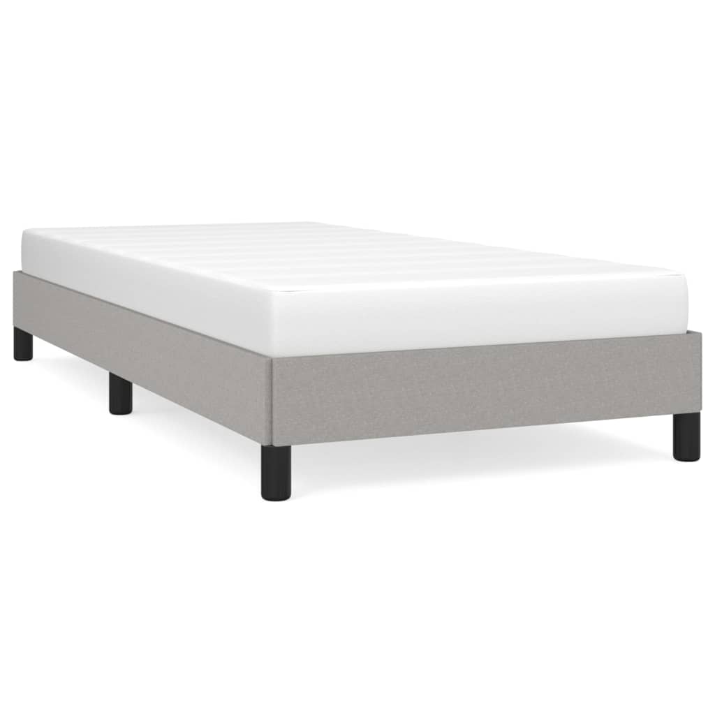 vidaXL Bed Frame Upholstered Platform Bed with Wooden Slats Support Fabric-72