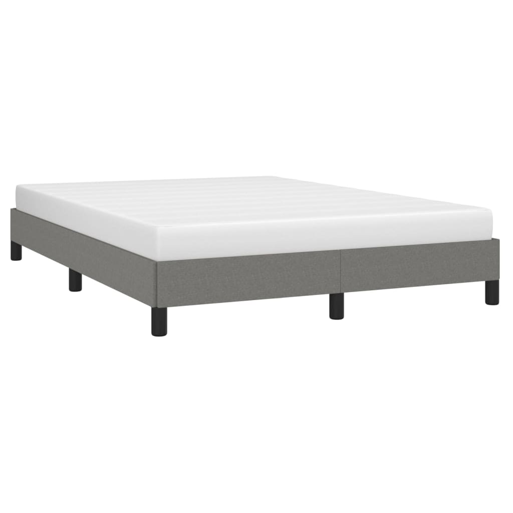 vidaXL Bed Frame Upholstered Platform Bed with Wooden Slats Support Fabric-63