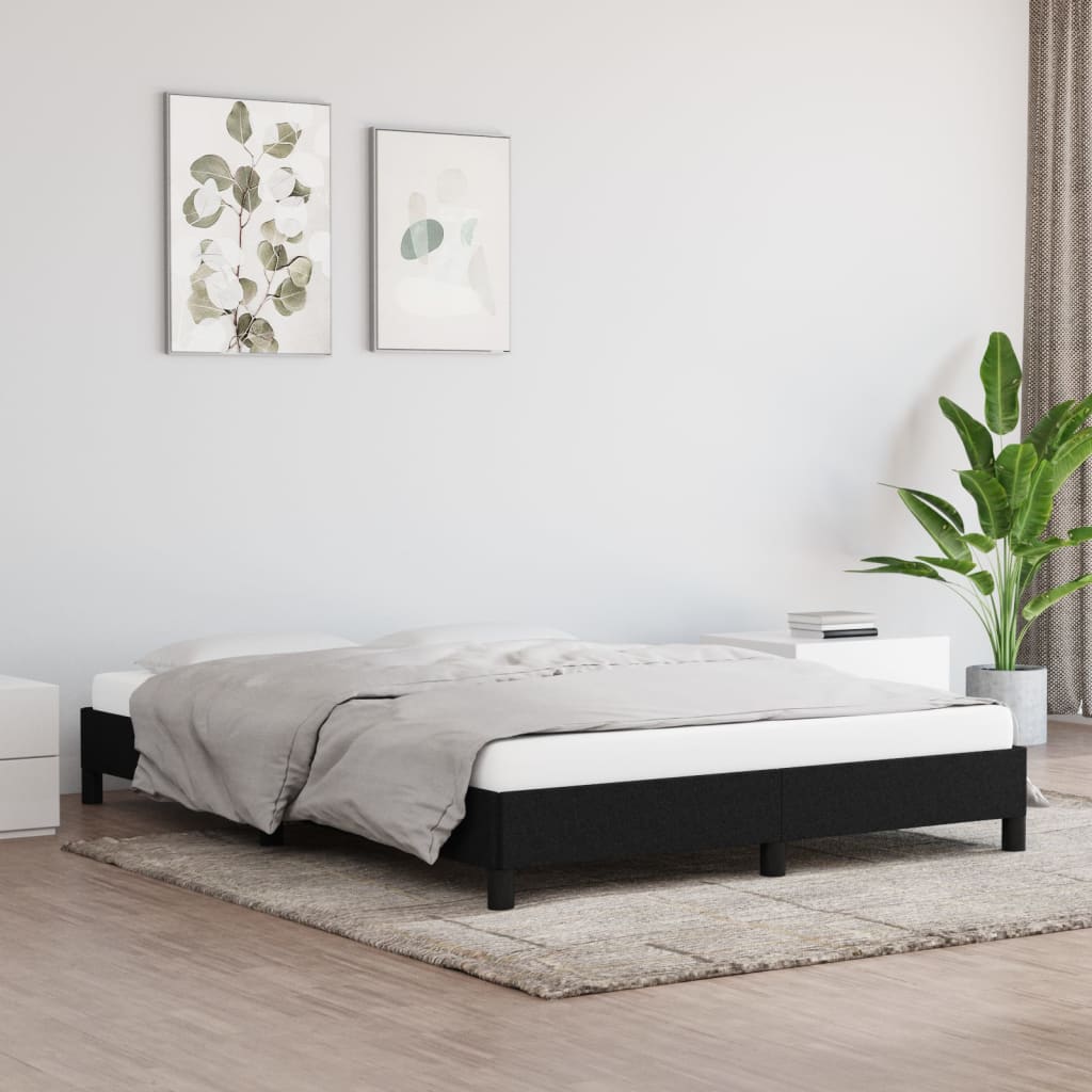 vidaXL Bed Frame Upholstered Platform Bed with Wooden Slats Support Fabric-6