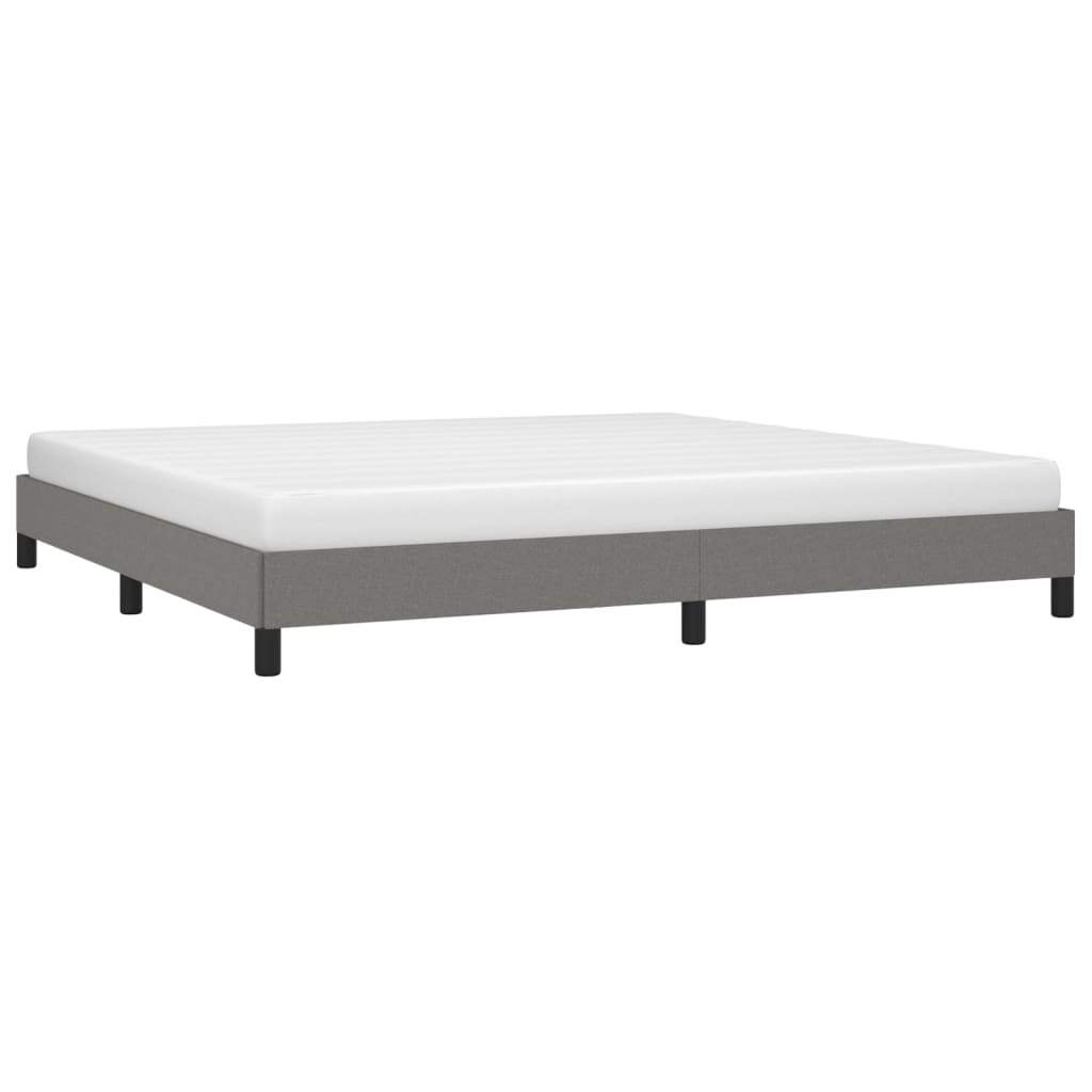 vidaXL Bed Frame Upholstered Platform Bed with Wooden Slats Support Fabric-21