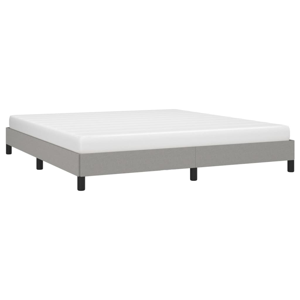 vidaXL Bed Frame Upholstered Platform Bed with Wooden Slats Support Fabric-54