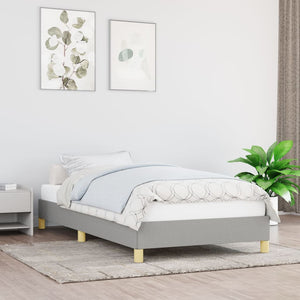 vidaXL Bed Frame Upholstered Platform Bed with Wooden Slats Support Fabric-45