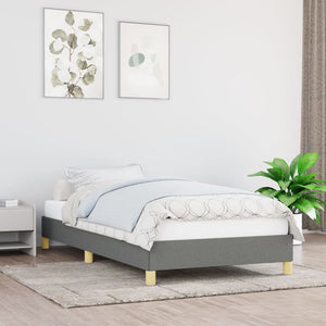 vidaXL Bed Frame Upholstered Platform Bed with Wooden Slats Support Fabric-54