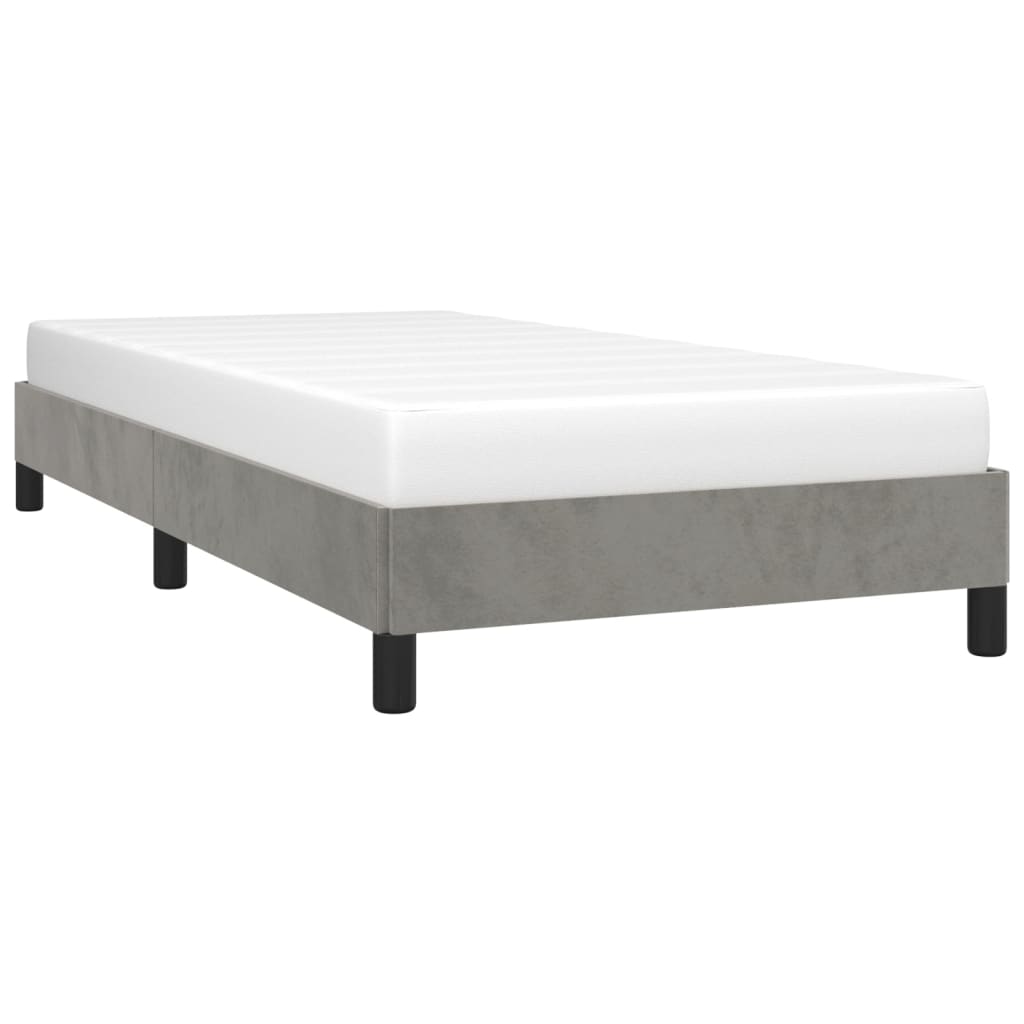 vidaXL Bed Frame Upholstered Platform Bed with Wooden Slats Support Velvet-66