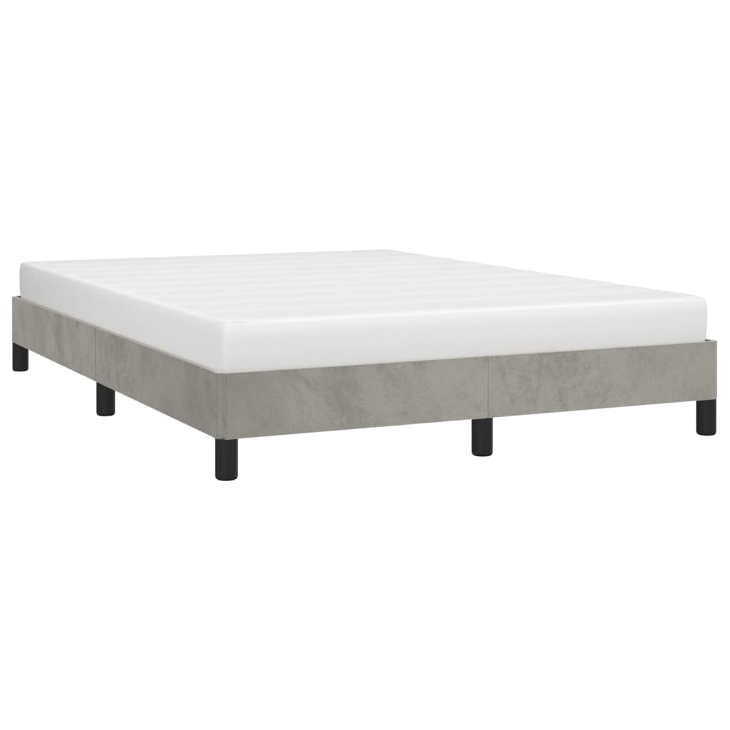 vidaXL Bed Frame Upholstered Platform Bed with Wooden Slats Support Velvet-48