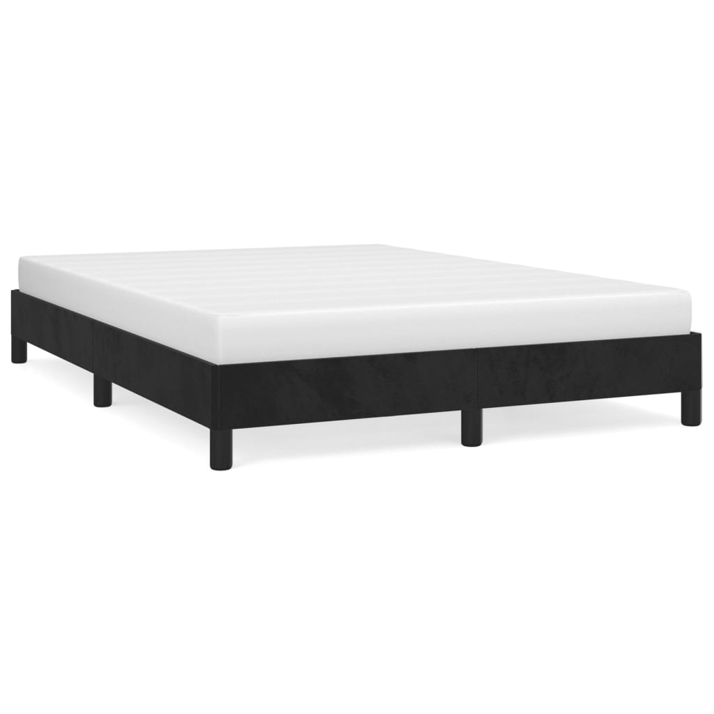 vidaXL Bed Frame Upholstered Platform Bed with Wooden Slats Support Velvet-49