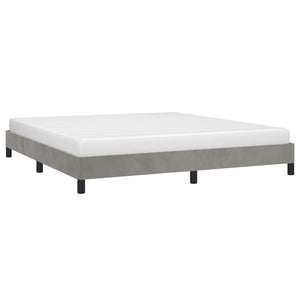 vidaXL Bed Frame Upholstered Platform Bed with Wooden Slats Support Velvet-4