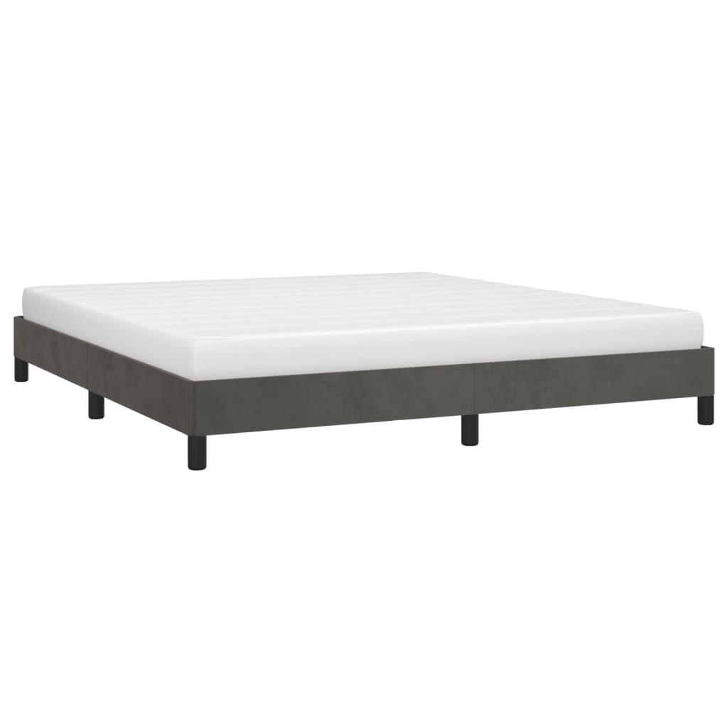 vidaXL Bed Frame Upholstered Platform Bed with Wooden Slats Support Velvet-37