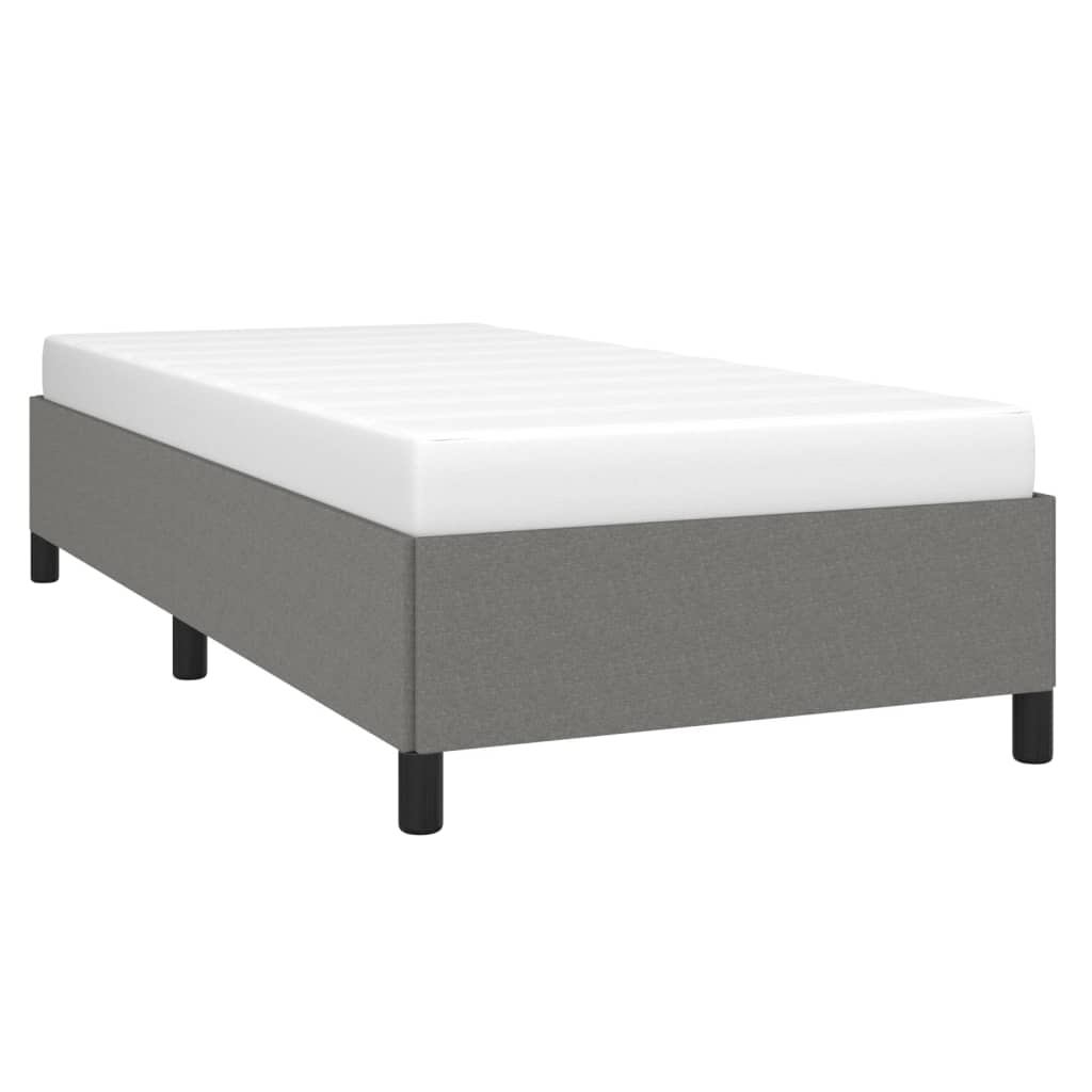 vidaXL Bed Frame Upholstered Platform Bed with Wooden Slats Support Fabric-11