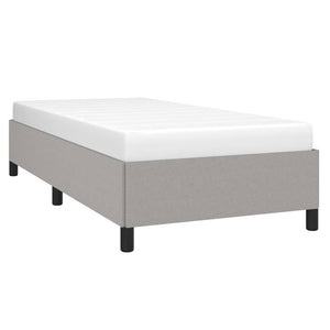 vidaXL Bed Frame Upholstered Platform Bed with Wooden Slats Support Fabric-8