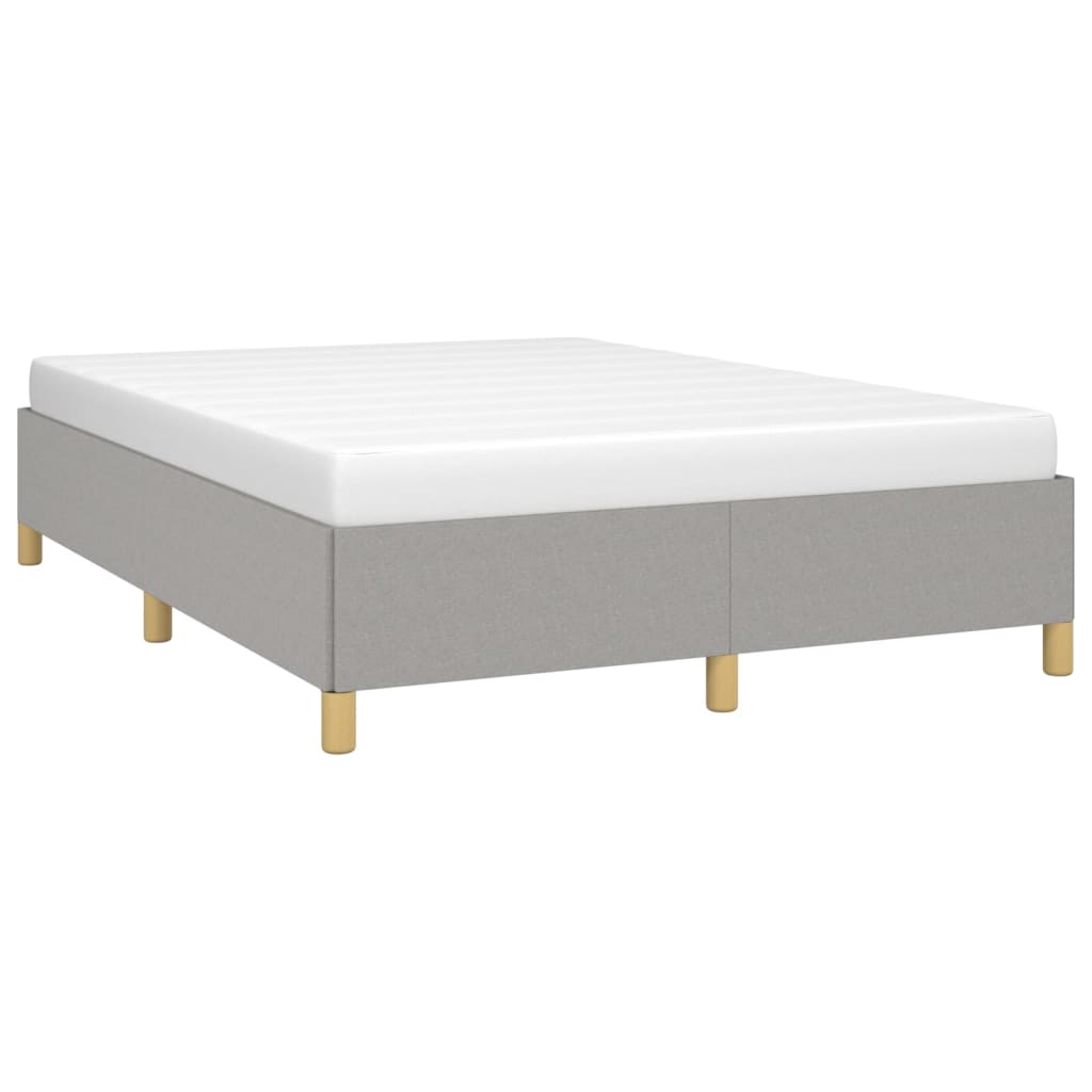 vidaXL Bed Frame Upholstered Platform Bed with Wooden Slats Support Fabric-30