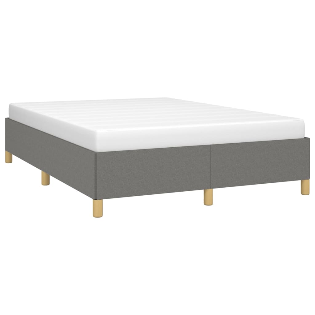 vidaXL Bed Frame Upholstered Platform Bed with Wooden Slats Support Fabric-12