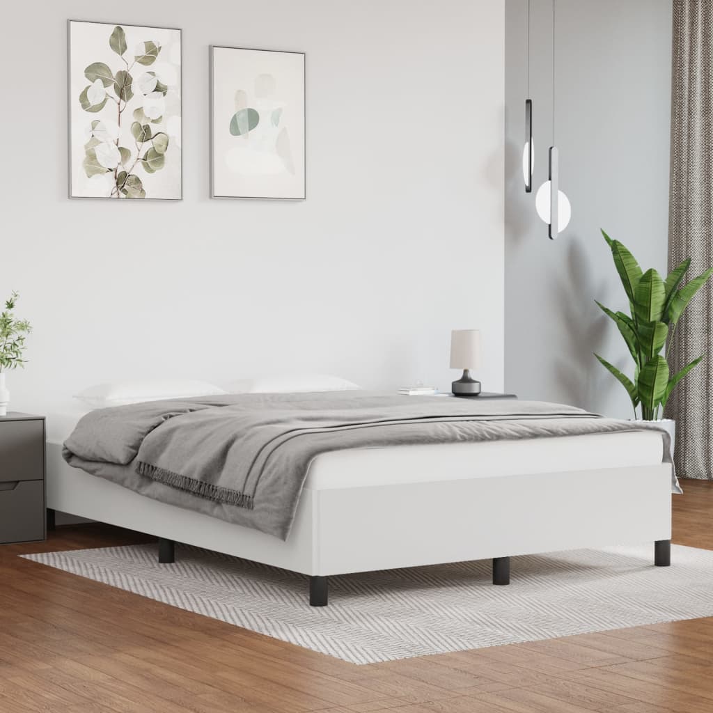 vidaXL Bed Frame Upholstered Platform Bed Base Frame for Bedroom Faux Leather-8