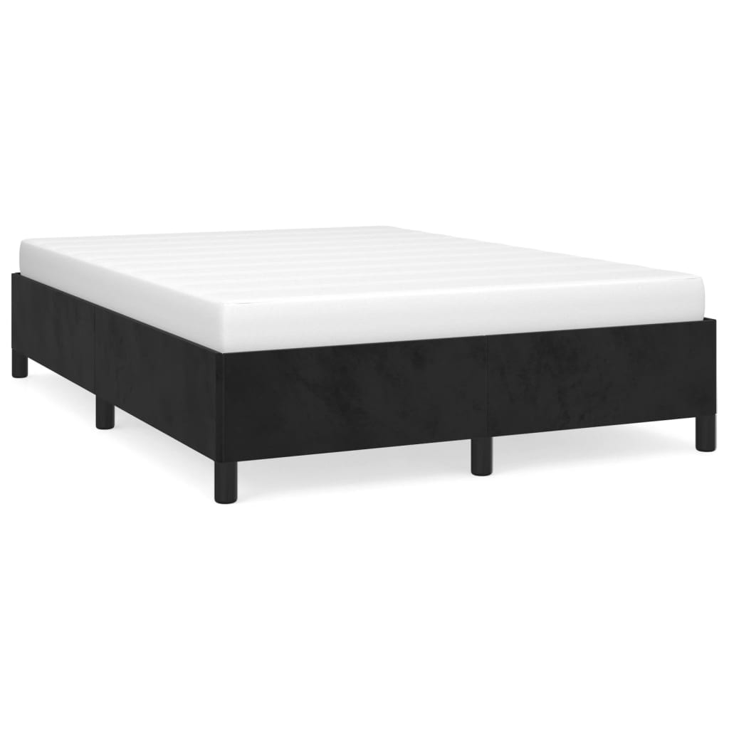 vidaXL Bed Frame Upholstered Platform Bed with Wooden Slats Support Velvet-20