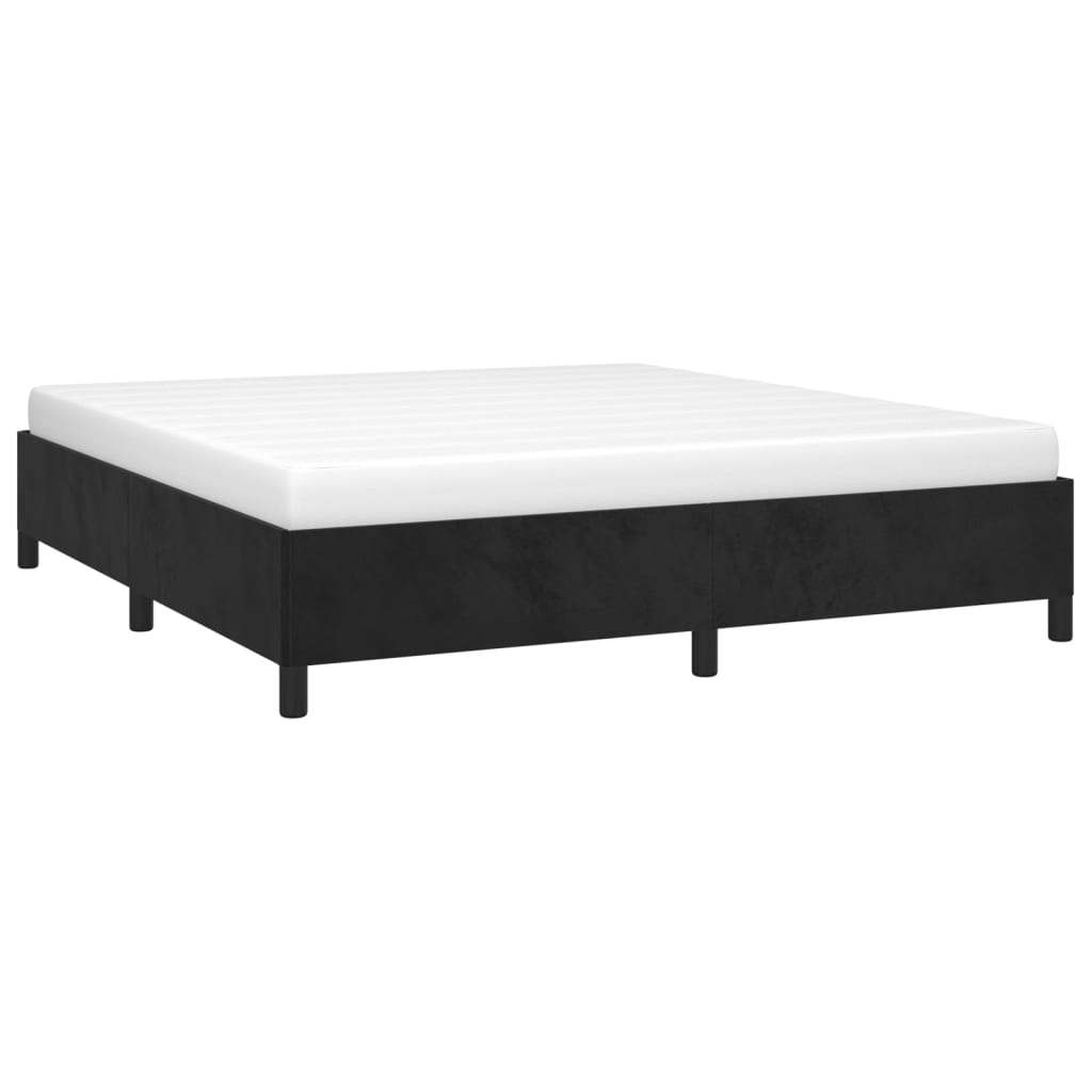 vidaXL Bed Frame Upholstered Platform Bed with Wooden Slats Support Velvet-21