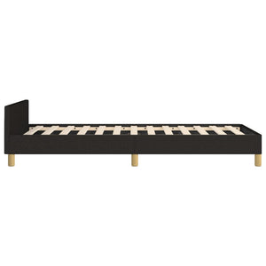 vidaXL Bed Frame with Headboard Black 53.9"x74.8" Full Fabric-15