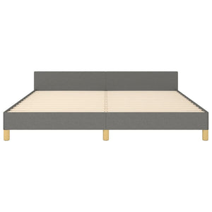 vidaXL Bed Frame with Headboard Black 53.9"x74.8" Full Fabric-60