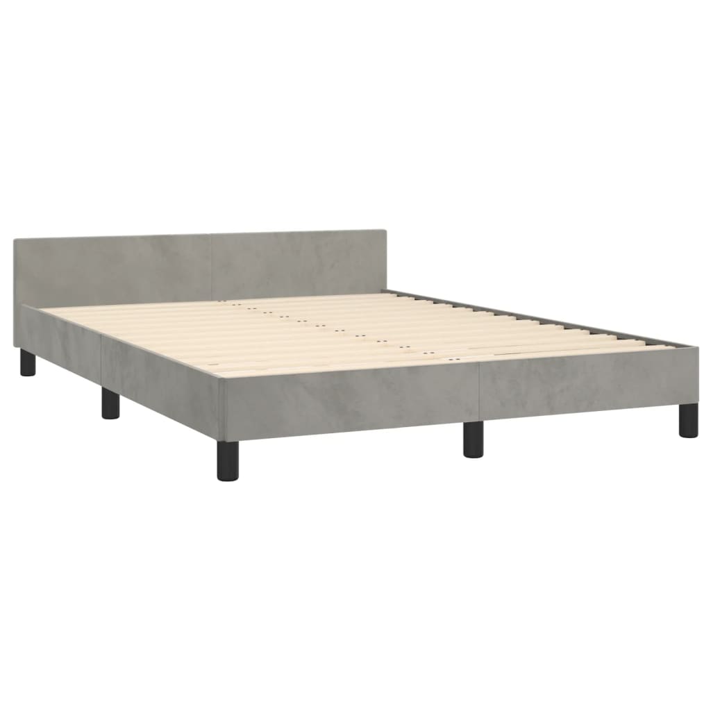 vidaXL Bed Frame with Headboard Black 39.4"x74.8" Twin Velvet-73