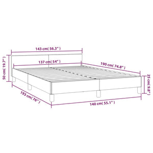 vidaXL Bed Frame with Headboard Black 39.4"x74.8" Twin Velvet-63